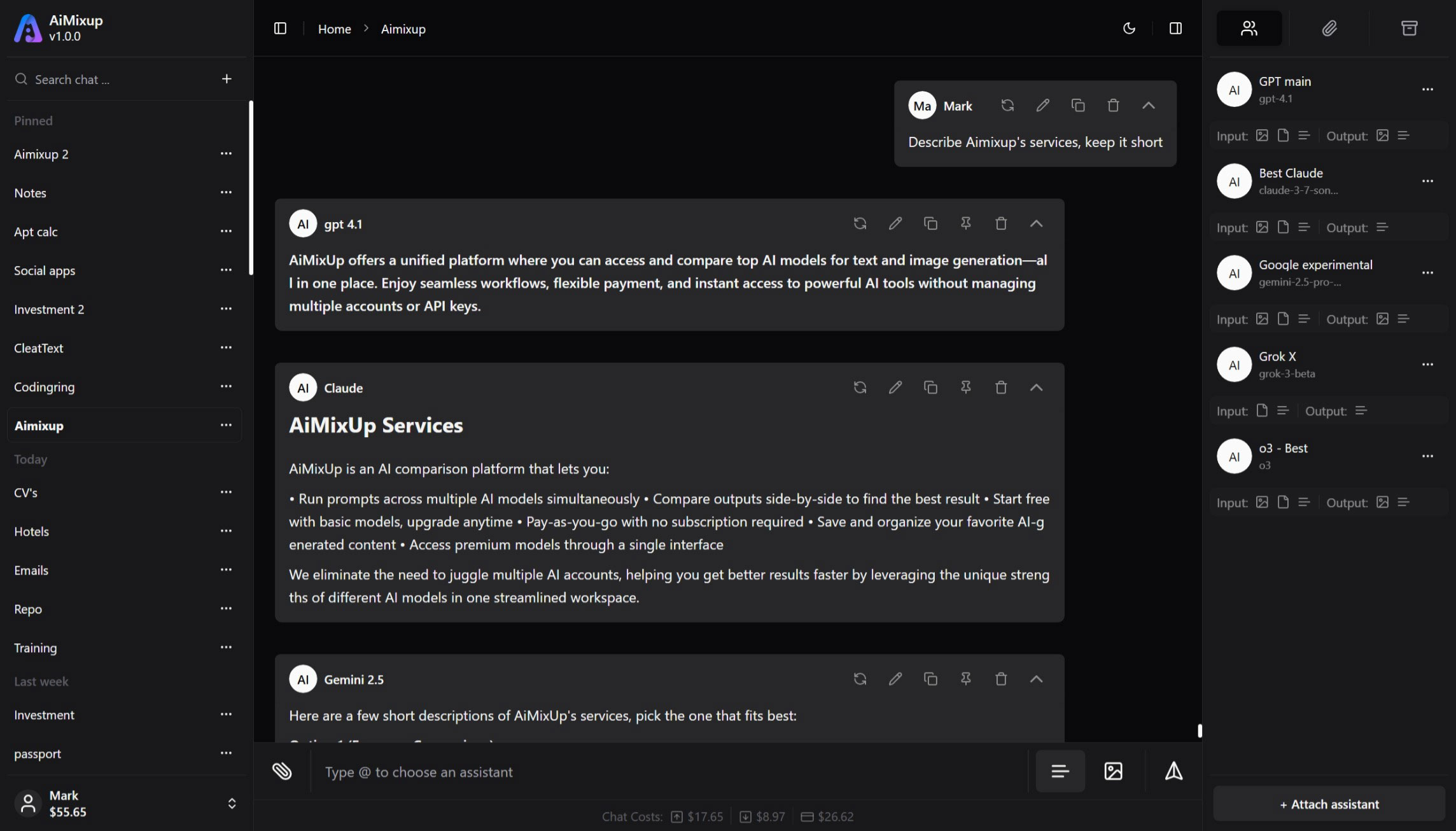 AiMixUp Interface