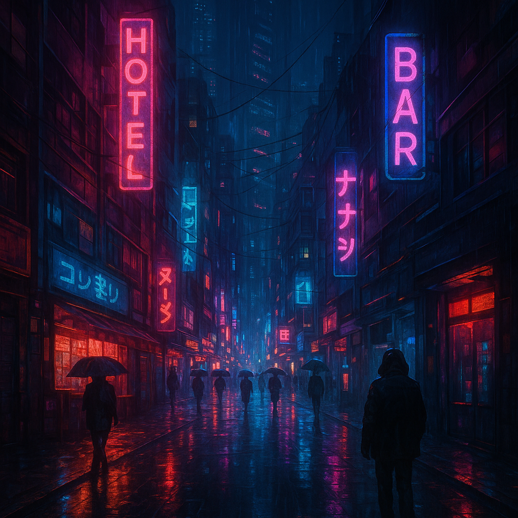 Cyberpunk cityscape